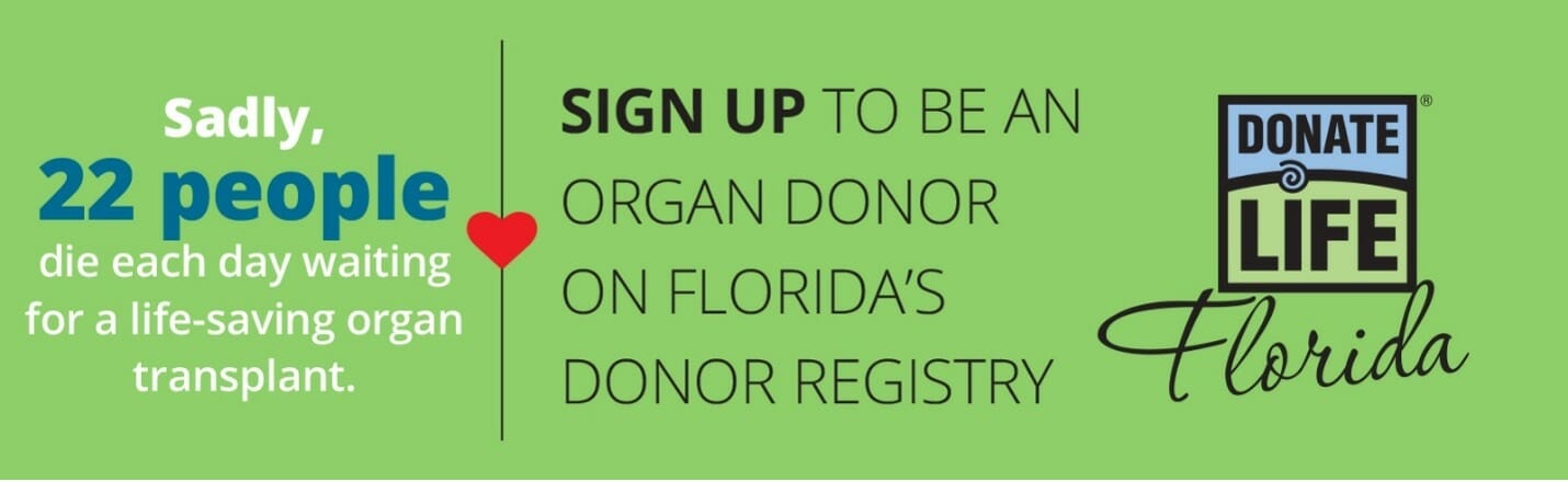 sign up to be an organ donor