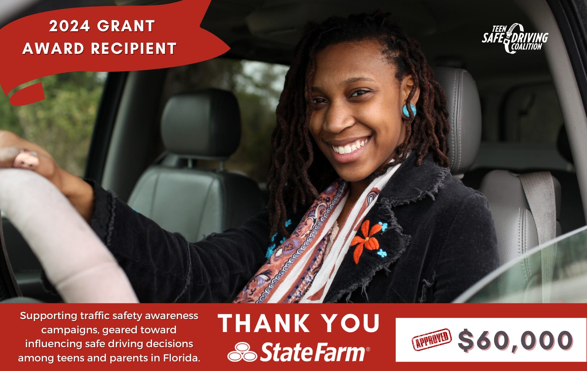 State Farm Invests in Teen Traffic Safety: Florida Coalition Awarded $60,000 Grant for Statewide Education.